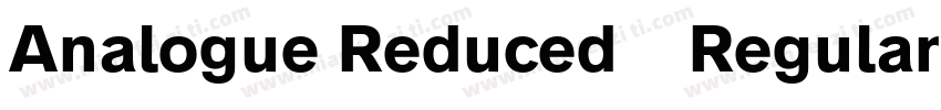 Analogue Reduced 55 Regular字体转换